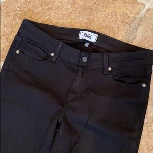Paige Peg Skinny Black Jeans